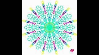 Rainbow Snowflake Drawing