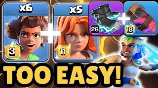 RC Charge + Root Riders = EASIEST 3 Star Army at TH17! | Clash of Clans