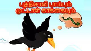 புத்திசாலி பாம்பும் முட்டாள் காக்கையும் - Tamil Story For Children | Story In Tamil | Kids Story
