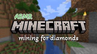 ASMR Minecraft | Mining and Searching for Diamonds (sensitive whisper & keyboard sounds, game sound)