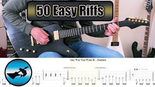 50 Easy Guitar Riffs To Impress Your Friends (With Tab)