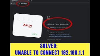 CANNOT ACCESS 192.168.1.1 PLDT Wifi Router 2020 (SOLVED)