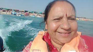 Mummy Papa A Dwarkadhish Na Darshan Karya Ne Beach ️ Par Speed   Boat Ni Maja Mani