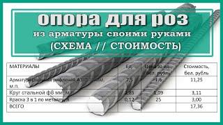 ПРОЗРАЧНЫЕ ОПОРЫ ДЛЯ РОЗ из арматуры // схема // стоимость // преимущества и недостатки