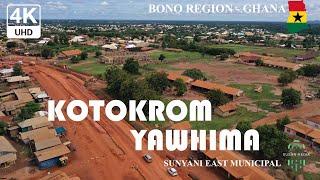 Kotokrom and Yawhima Aerial View in the Sunyani East Bono Region of Ghana 4K