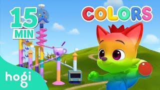 [NEW] Learn Colors with Marble Run Race｜15 min｜Learn Colors for Kids | Compilation | Hogi Pinkfong