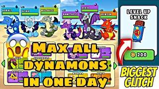 Level up snack glitch in dynamons world|How to max all dynamons in dynamons world|Dynamons world||