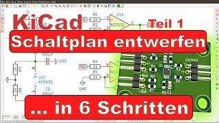 KiCad Design Tutorial (Teil 1): Schaltplan in 6 einfachen Schritten erstellen (deutsch)