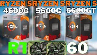 Ryzen 5 4600G vs Ryzen 5 5600G vs Ryzen 5 5600GT - Testes Comparativo RTX 4060