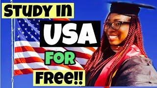 How to Study in USA for free ️Zero Budget study abroad destination!!!  // FULLY FUNDED