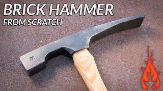 Blacksmithing - Forging a Brick Hammer *4K