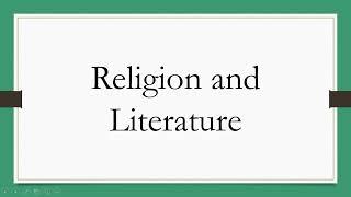 religion and literature