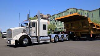 Moving a Massive Oversized Load - (Kenworth T800) - Narrow City Streets - American Truck Simulator