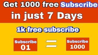 How to get 1k free subscribe in just 7 days//Nomi.studio.