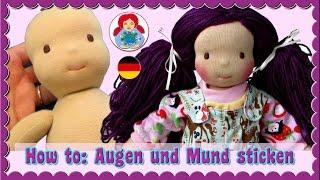 DIY | How to: Augen und Mund sticken (Waldorfpuppe, Sami Puppe) | Sami Doll Tutorials