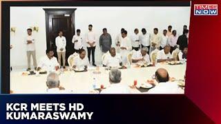 Telangana CM KCR Meets HD Kumaraswamy Ahead Of National Party Launch