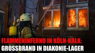 Flammeninferno bei Großbrand in Köln-Kalk: Feuerwehr Köln mit 6 Löschgruppen im Einsatz | 19.01.2025