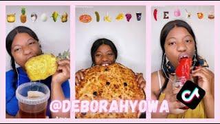 EATING ASMR PT.2 @deborahyowa *TIKTOK COMPILATION*