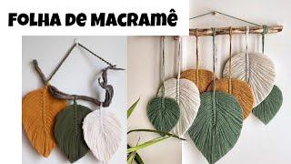 Folhas de Macramê / Pena de Macramê - Passo a Passo | DIY