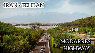 tehrangard drive in tehran from modarres highway - iran tehran2022/1401