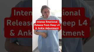 Intense Emotional Release from Deep L4 & Ankle Adjustment #shorts