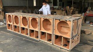 Professional event speaker production process  _ Single 18 inch subwoofer model