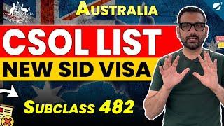 Australian Immigration News 2024 CSOL List + New - Skills In Demand Visa + Subclass 482 Australia