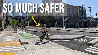 Seattle's First Protected Intersection - Prioritizing Safety for Bikes and Pedestrians!