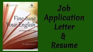 1st Semester English|| Fine Tune Your English|| Job Application Letter and Resume|| Malayalam