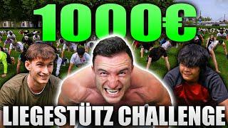 Die 1000€ Liegestütze Challenge | Wer schafft die meisten Liegestütze? Sascha Huber Vs. Zuschauer