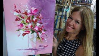 TUTO PEINTURE: 4 FAÇONS DE FAIRE LES FLEURS par NELLY LESTRADE