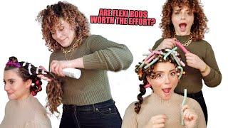 WE TRIED FLEXI RODS ON LONG THICK CURLY HAIR (is it worth doing?)