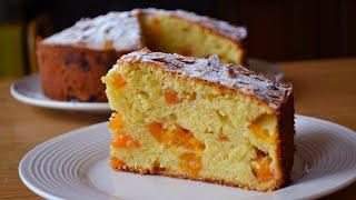 Delicious and quick apricot cake with almonds! Easy recipe #692