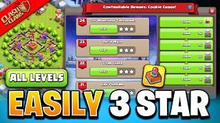 How to Easily 3 Star Controllable Heroes Challenge All Levels 1 to 24 in Clash of Clans