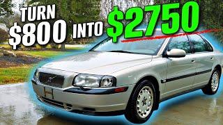 How To Flip Cars For Profit $$$ | Volvo S80 Car Flip Restoration Car Detailing