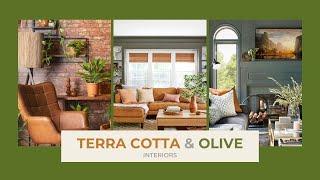 Terra Cotta and Olive Green Interiors - Interior Design Color Trend