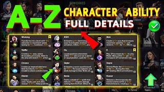 AtoZ All characters ability 2024 | Free fire all characters ability full details | Character Ability
