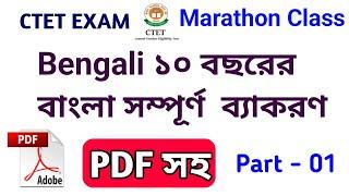 CTET BENGALI GRAMMAR || MARATHON CLASS BENGALI GRAMMAR ||PREVIOUS YEAR QUESTION CTET BENGALI GRAMMAR