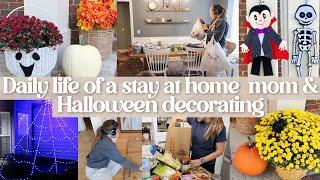 PRODUCTIVE FALL DAY | Halloween outdoor decorating, cleaning motivation & daily mom life!