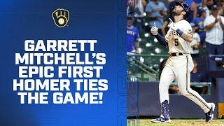 Garrett Mitchell's EPIC first MLB homer ties the game!