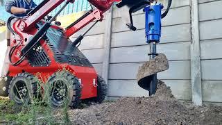 MS10W Mini Skidsteer with Auger Attachment