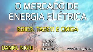 Dica de Hoje - O Mercado de Energia Elétrica EGIE3   TAEE11 e CMIG4