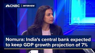Nomura: We expect India's central bank to keep its GDP growth projection of 7%