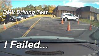 FAILED Drive Test - Hit the Cones - STUPID Mistake...