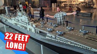 Huge LEGO WWII Aircraft Carrier USS Intrepid with 250,000 Pieces