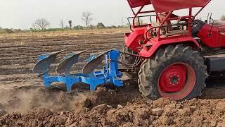 Mahindra yuvo Tech plus on 3 bottom ploughing