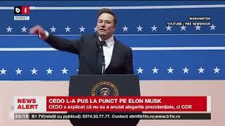 CEDO L-A PUS LA PUNCT PE ELON MUSK. Știri B1TV_7 martie 2025