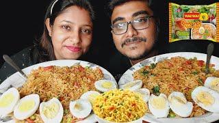 Eating Show - Chicken Wai Wai Noodles with Boiled Eggs | Eating Challenge | Poulami Eating Show