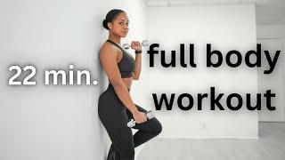 22 MIN Full Body Workout: beginner friendly, low impact, no jumping