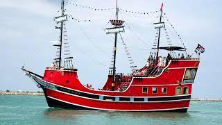 Pirate Ship Clearwater Beach Florida 4K